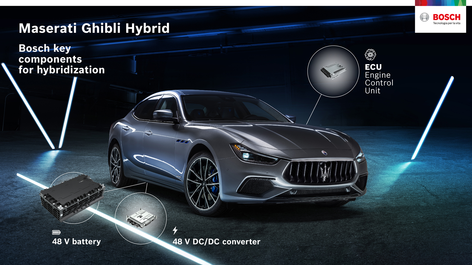 Tecnologia Bosch su Maserati Ghibli Hybrid