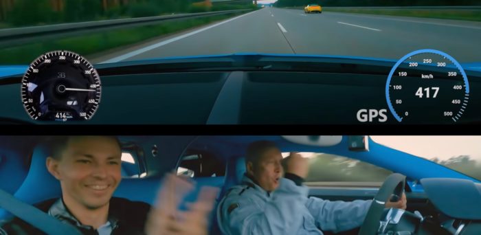 Bugatti record 417 km:h in autostrada tedesca