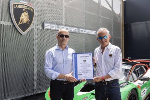 Lamborghini Squadra Corse ottiene il certificato ISO 20121, la tappa di Misano è il primo evento sostenibile del Super Trofeo Europa 2