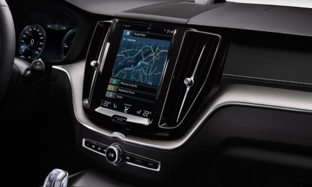 Gli interni del Volvo XC60 concept con un'interfaccia Android
