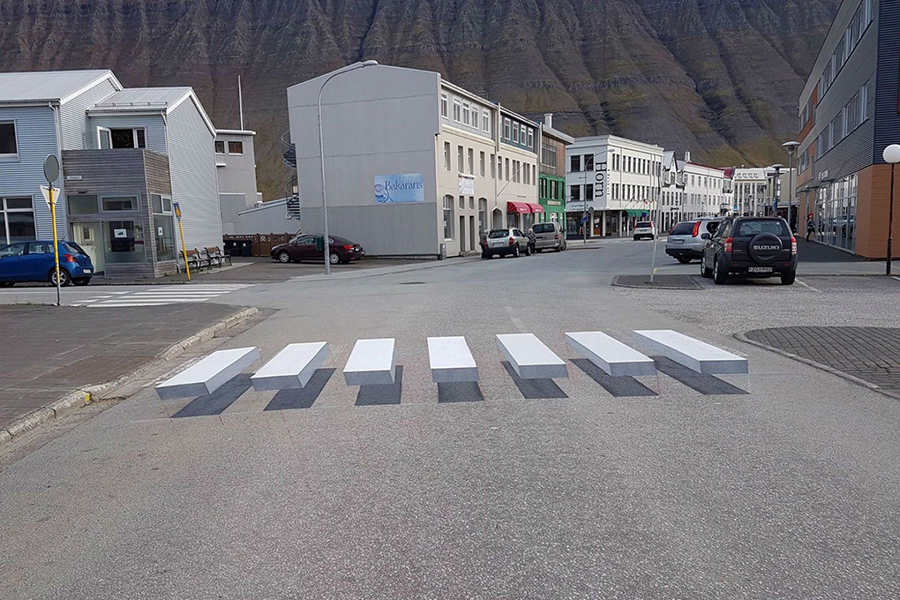 strisce pedonali 3D Islanda