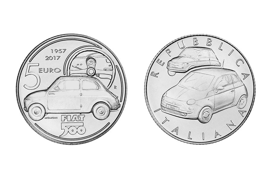 Moneta Argento Fiat 500