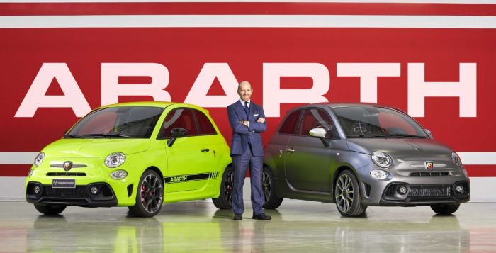 Abarth 595 e Luca Napolitano, Head of Fiat & Abarth Brand - Europe, Middle East and Africa