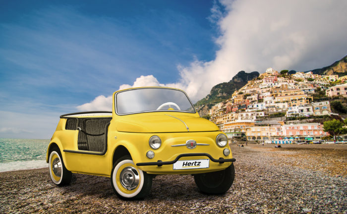 Hertz e Garage Italia insieme per Fiat 500 Jolly Icon-e spiaggina