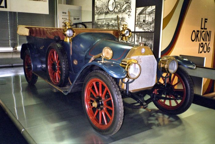 Alfa 24 HP, 1910 La prima della storia, comincia il mito Alfa. Prodotta fino al 1913.