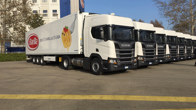 Barilla sceglie i camion Scania a metano (LNG), FOTO DI trasportale.it