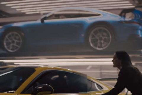 Porsche 911 GT3 2021 - la prima immagine nello spot per il Super Bowl