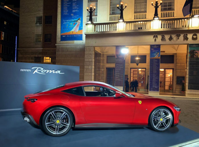 Ferrari Roma esposta per i 150 anni di Roma Capitale