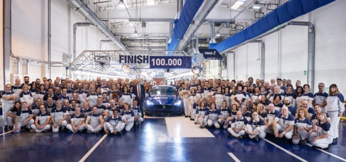 Maserati Ghibli numero 100.000 prodotta a Grugliasco nel settembre 2019