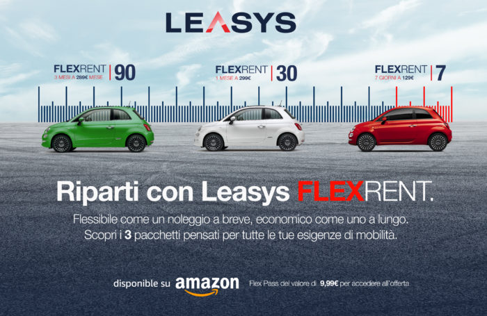 Leasys Flexrent, noleggio flessibile e economico per ripartire.