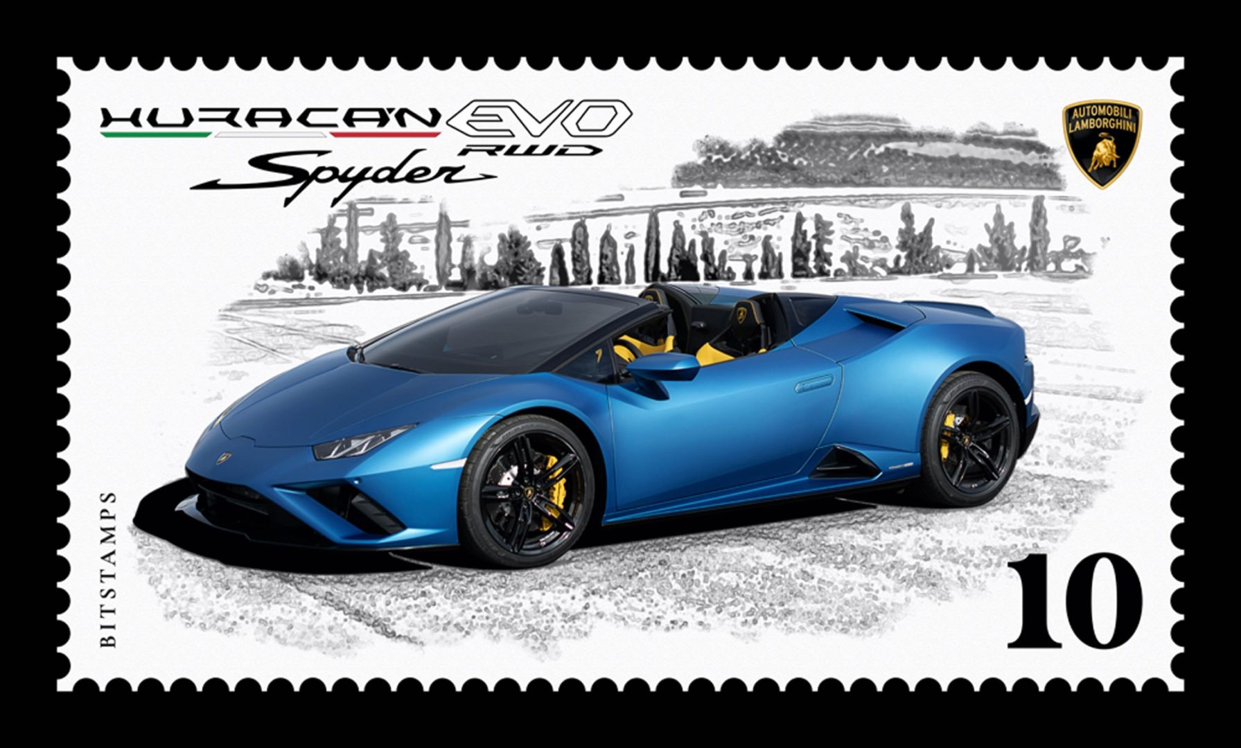 Lamborghini lancia il suo primo francobollo digitale da collezione in collaborazione con Bitstamps 4