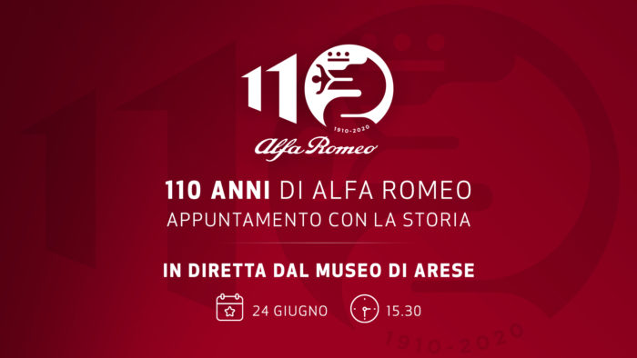 Alfa Romeo festeggia i 110 anni in diretta dal Museo di Arese