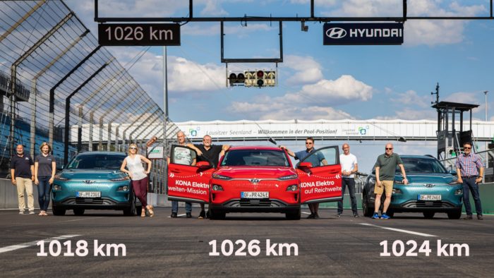 Hyundai Kona Electric, record di autonomia: 1.026 km con una carica 1