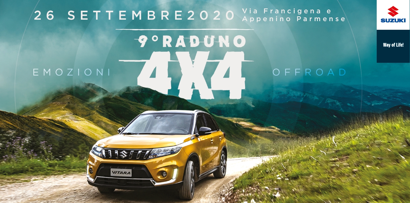 Raduno Suzuki 4x4 2020, appuntamento il 26 settembre in Emilia Romagna