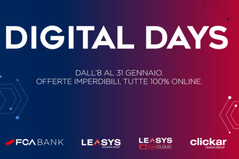 Digital days, offerte online al 31 gennaio 2021 di FCA Bank e Leasys