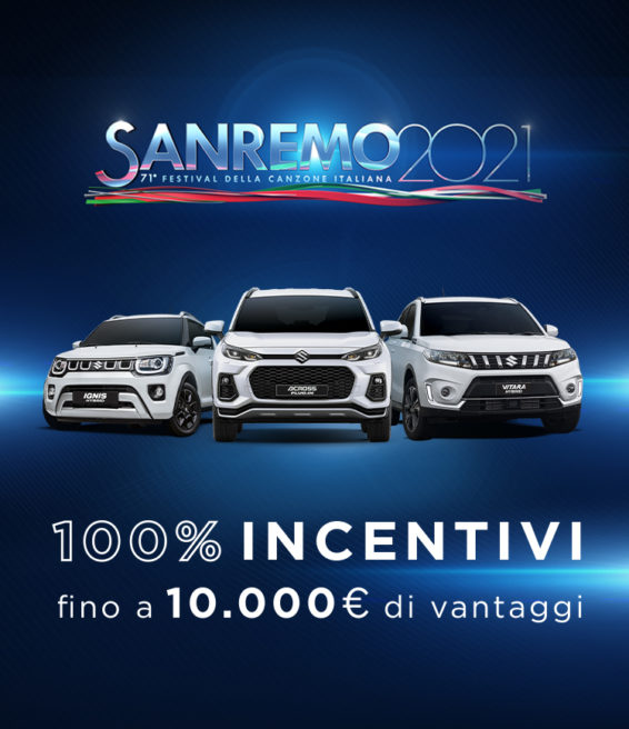 Suzuki elettrifica il Festival di Sanremo 2021 con la sua gamma hybrid