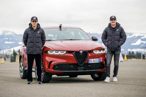 Bottas e Guanyu di Alfa Romeo F1 Team provano Tonale Plug-In Hybrid Q4