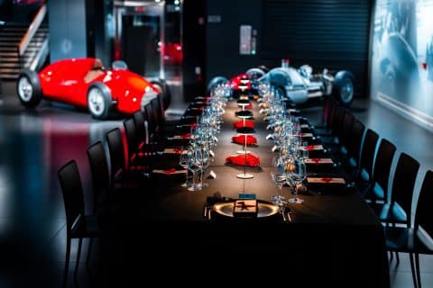 Alfa Romeo Bistrò, motori e cibo al Museo di Arese - cena museo