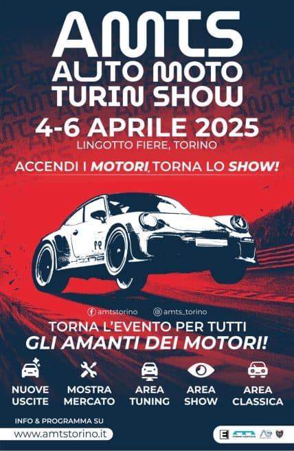 AMTS 2025 Torino, passione motori, spettacolo, innovazione 3 Locandina Digital AMTS dimensioni grandi 428x656