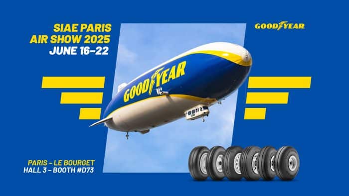 Goodyear Aviation protagonista al Paris Air Show 2025 con nuovi pneumatici per l'aviazione 3 Goodyear Aviation protagonista al Paris Air Show 2025. con nuovi pneumatici per l'aviazione