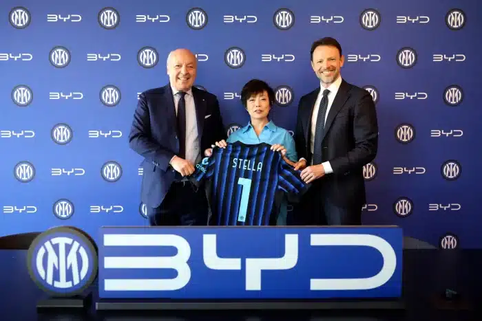 BYD è il car partner globale dell'Inter, 70 auto e un'edizione speciale 1