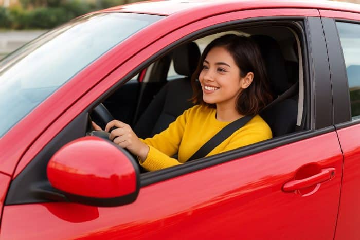 Generazione Z e assicurazioni ragazza auto guida