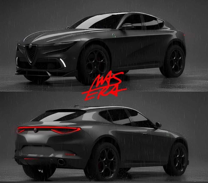 Alfa Romeo Stelvio 2028 rendering, credits Ale Masera