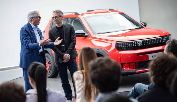 Fiat, IED e ISIA per la la citycar italiana, la Panda di domani 7 Giorgetto Giugiaro, GFG Style Chairman - Francois Leboine, Fiat Head of Design (1)