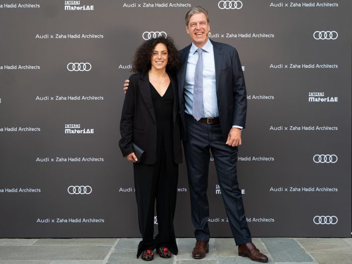 Federica Brignone atleta FISI e Timm Barlet Managing Director Audi Italia 700x525