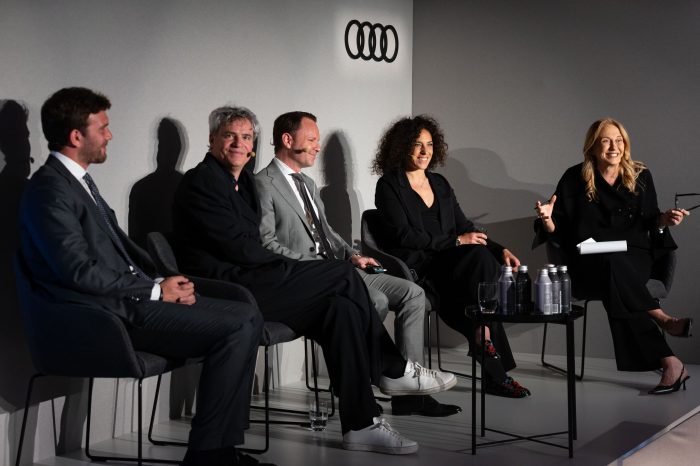 Nicola Vicino Revolut Bank Michele Pasca di Magliano Zaha Hadid Architects Rolf Michl Audi Sport Federica Brignone FISI e Monica Maggioni talk 700x466
