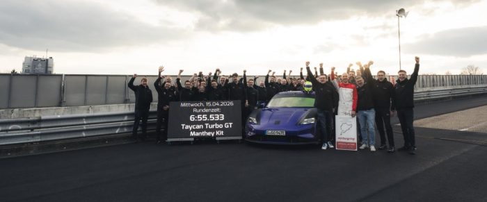 Record elettrico Nürburgring per la Porsche Taycan Turbo GT con kit Manthey 2