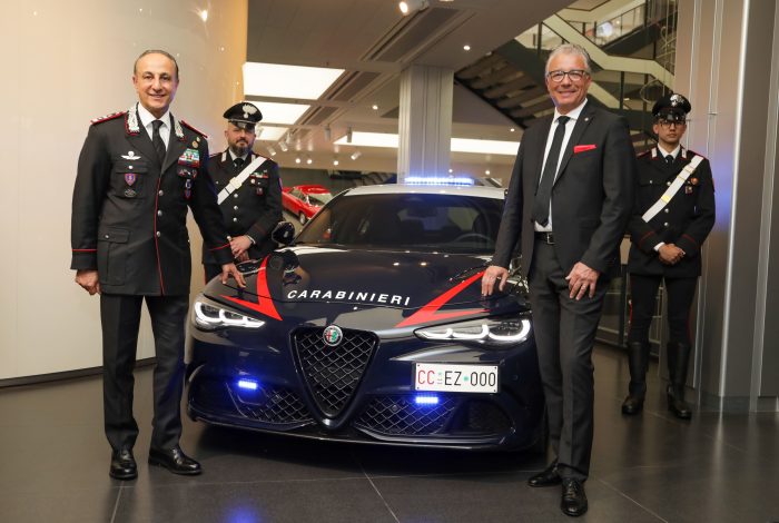 S.Luongo, Carabinieri Commanding General & S.Ficili, Alfa Romeo CEO