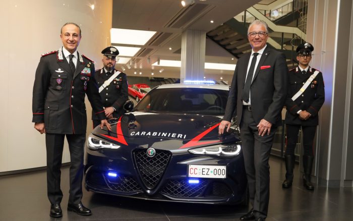 S.Luongo, Carabinieri Commanding General & S.Ficili, Alfa Romeo CEO