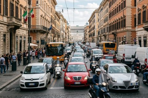 Auto traffico città
