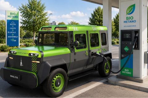 Malya, e-car italiana con range extender a biometano