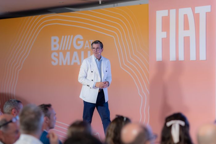 Fiat Multiplina, la microcar elettrica a 4 posti arriverà nel 2028 3 Olivier Francois FIAT CEO Stellantis CMO2 700x467