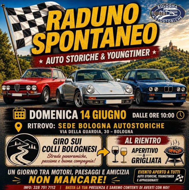Raduno di Bologna Autostoriche il 14 giugno