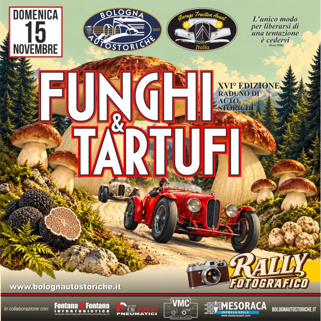 Raduno Funghi e Tartufi domenica 15 novembre con Bologna Autostoriche 2 657x656